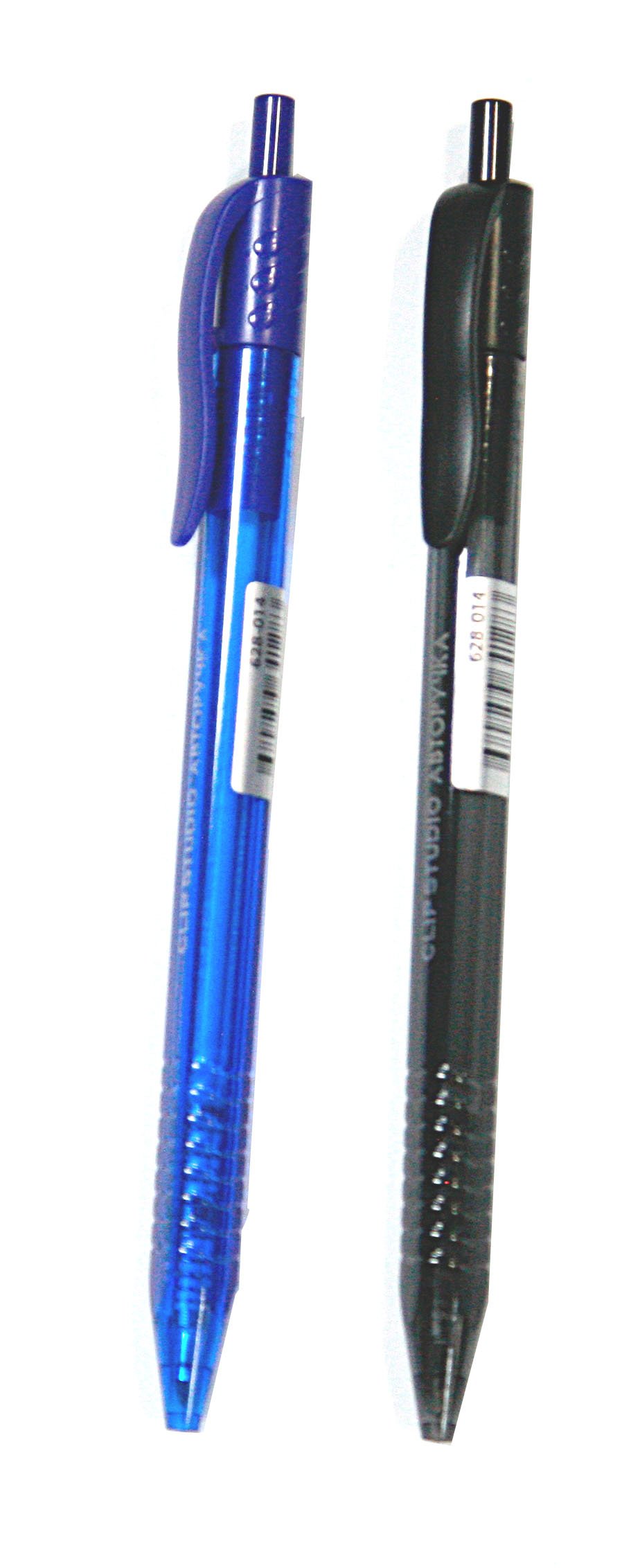 Авторучка шариковая синяя, тонированный цвет, трехгранный корпус, ClipStudio (2 шт).