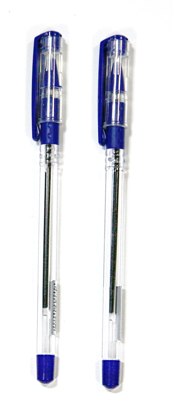 Ручка шариковая синяя с резиновой накладкой, ClipStudio  (2 шт.)